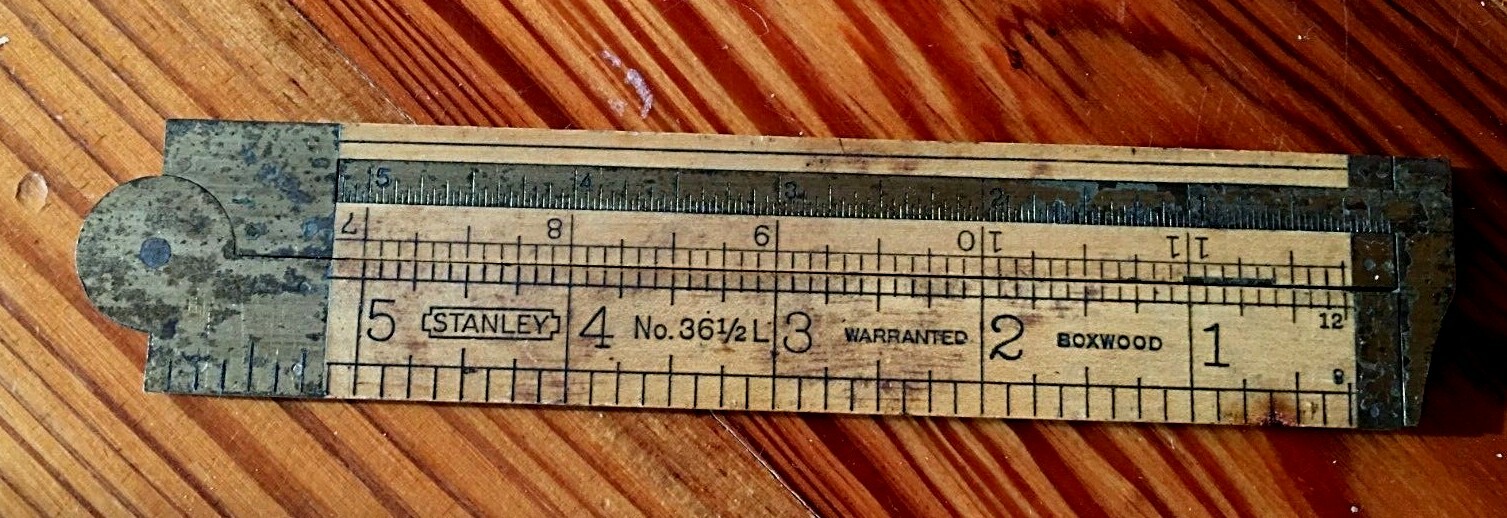 Vintage Stanley Folding Caliper Rule, No. 36 1/2 L