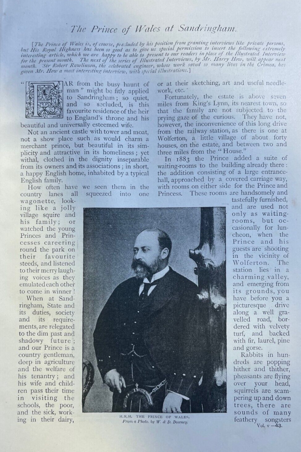 1893 Prince of Wales at Sandringham illustrated