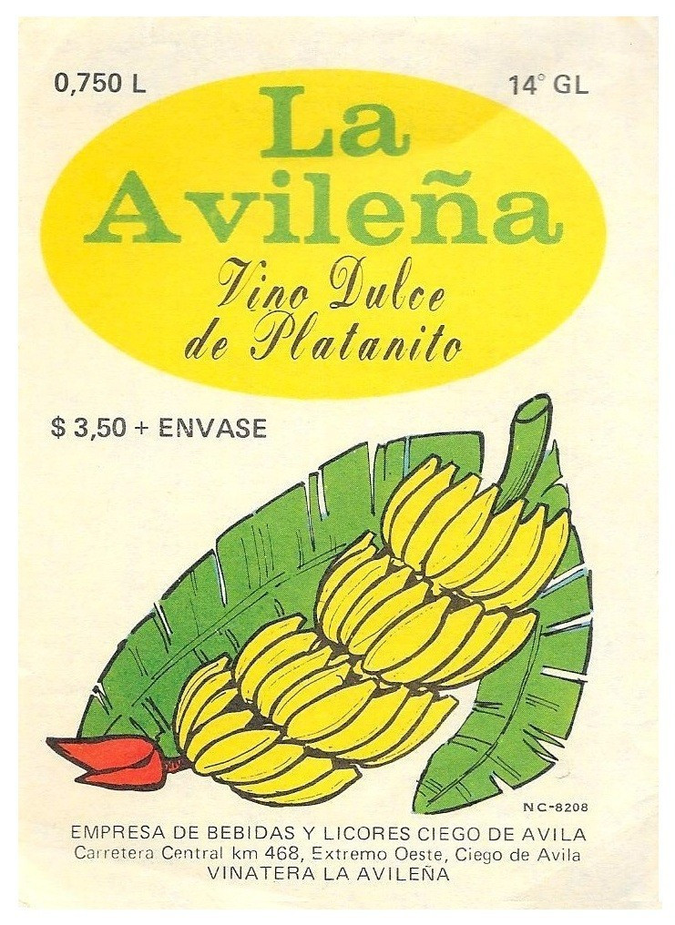 RARE Vintage - Vino de Guayaba LA AVILEÑA - Cuban Guava Wine Paper Labels. Cuba