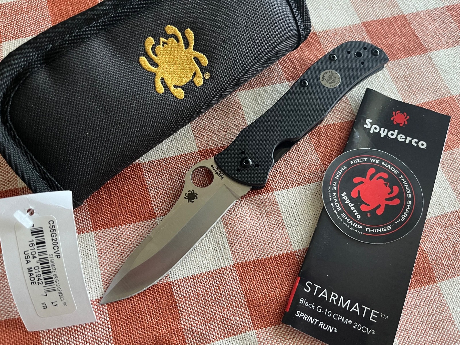 Spyderco Terzuola Starmate 20cv Sprint with sandblasted LynchNW Ti Clip