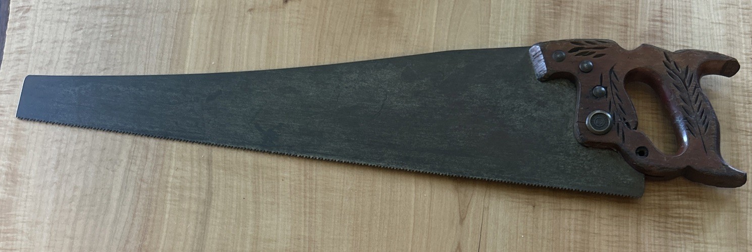 Vintage Disston Crosscut Hand Saw Wheat Design 24\