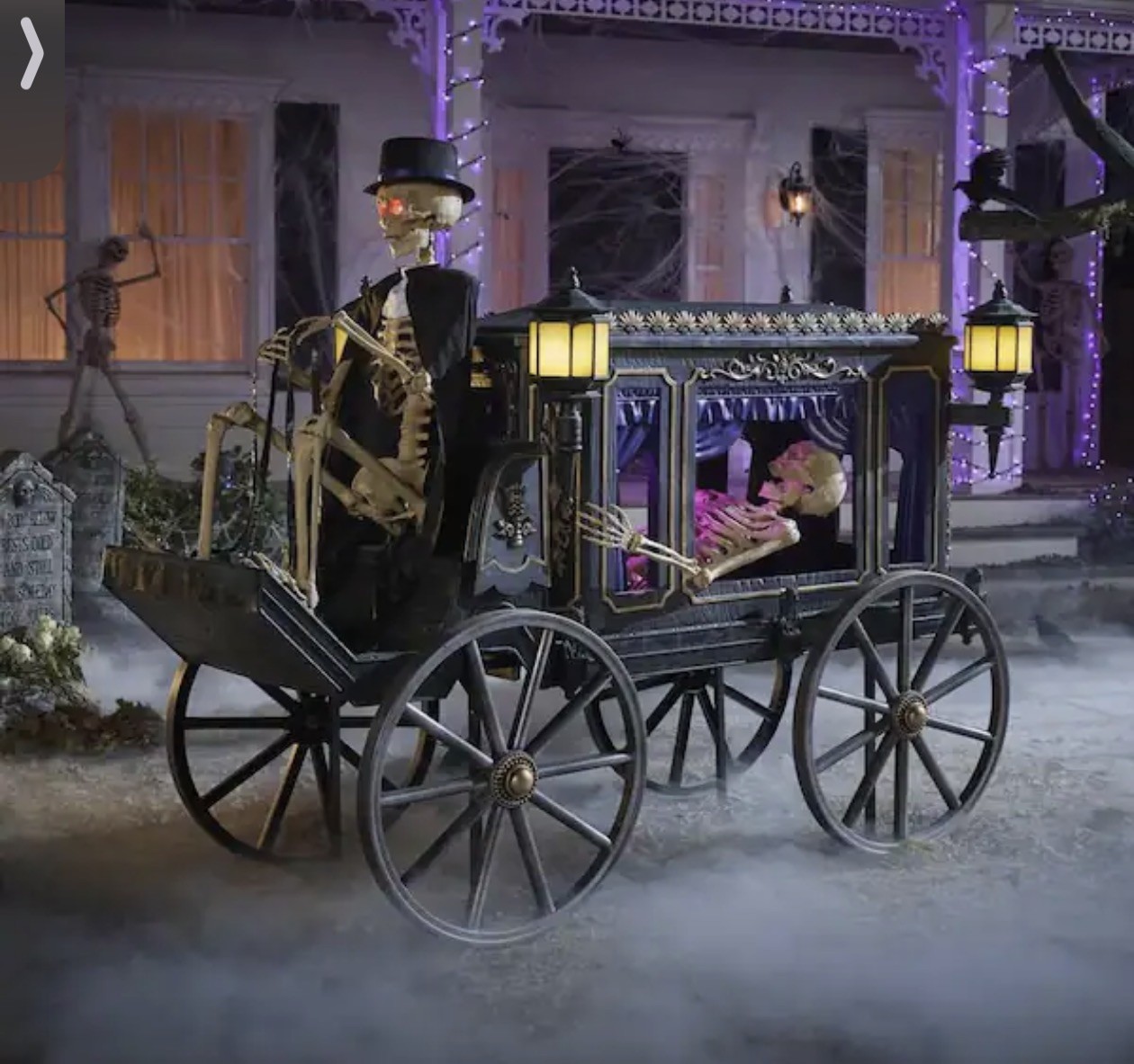 Home Accents Holiday 5ft Grave & Bones Animated LED Hearse Skeletons 2026 model 