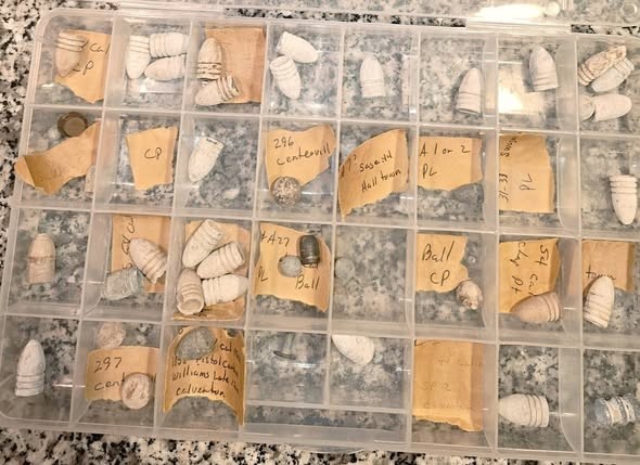 42 Civil War Bullets - Minie Balls and Musket Balls and Shot -- Likely Pa. dug