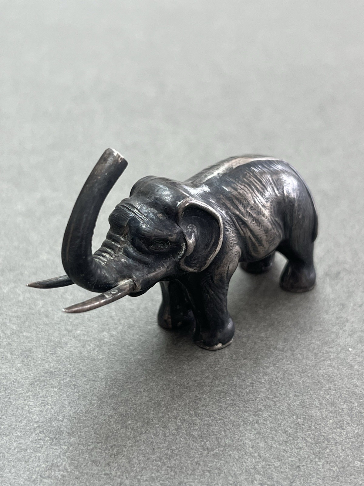 Vintage Topazio Silver Elephant Figurine