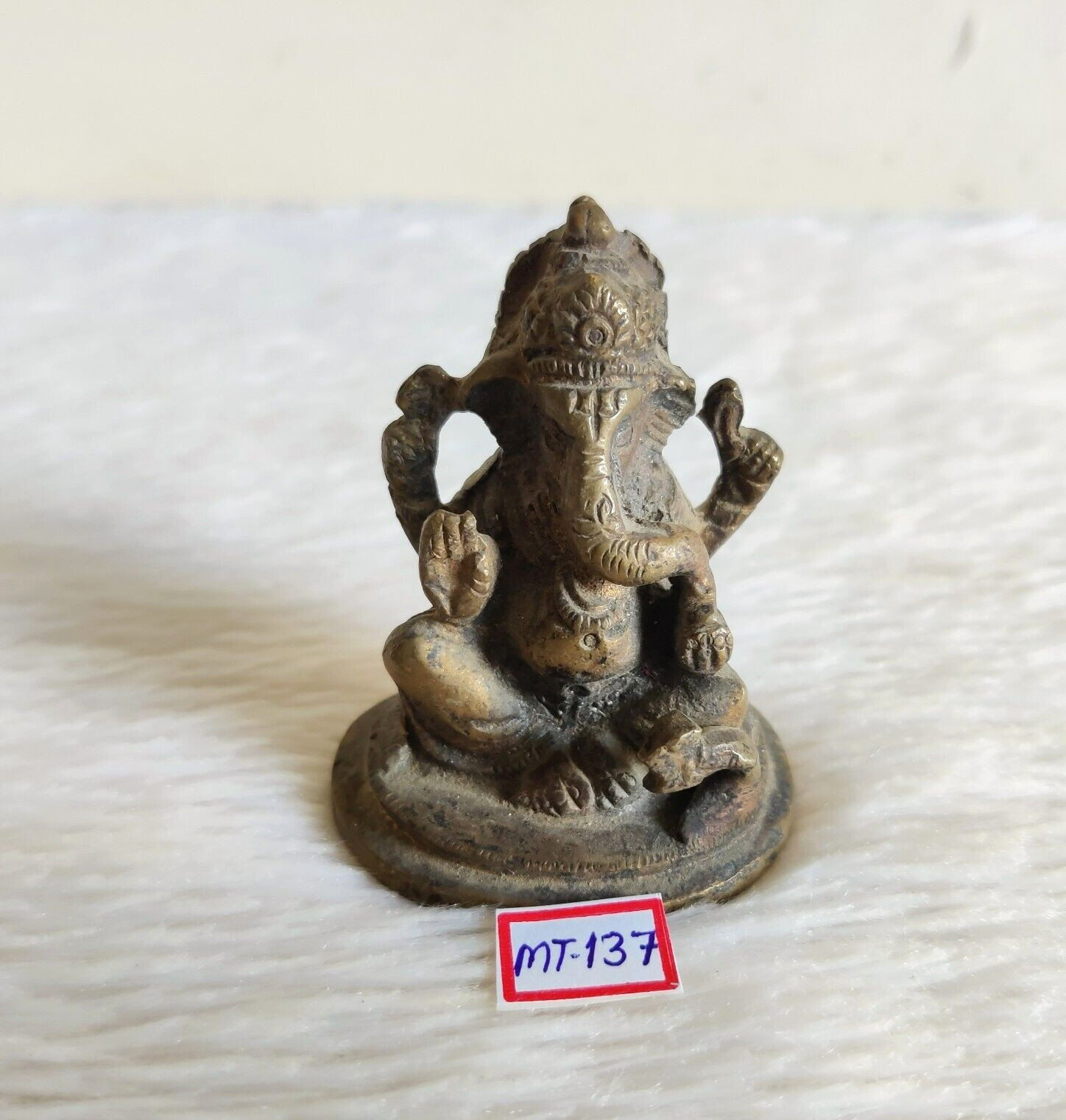 Vintage Brass Lord Ganesha Statue Figure Religious Decorative Collectibles MT137