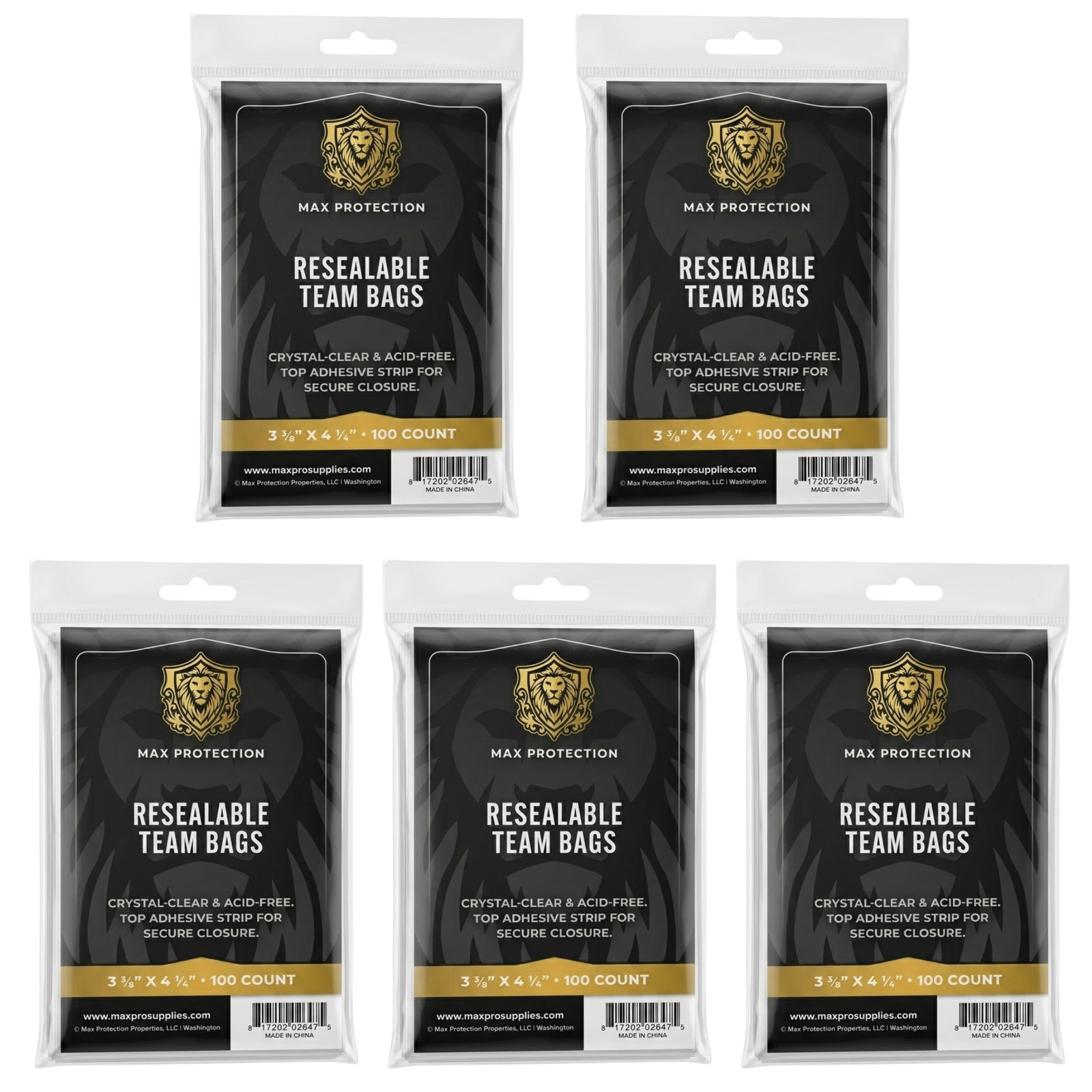 500 Ultra Max Pro Team Bags for Baseball Pokemon Trading Cards - NEW