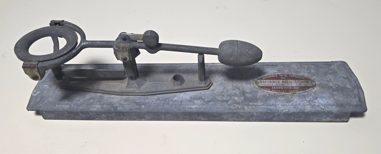 1920s Reliable Egg Scale James Mfg-w/ Original Instructions ~ Galvanized Steel 1920s Reliable Egg Scale James Mfg-w/ Original Instructions ~ Galvanized Steel