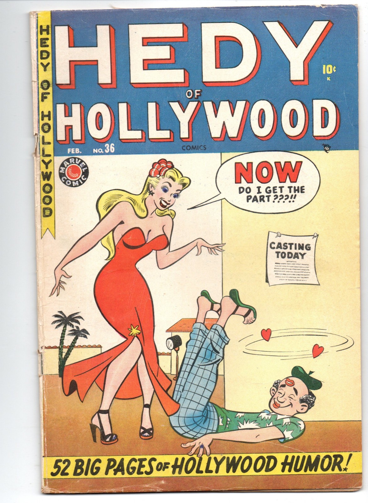 HEDY OF HOLLYWOOD COMICS #36 (1950) - GRADE 5.0 - MARVEL GOLDEN AGE DAN DECARLO