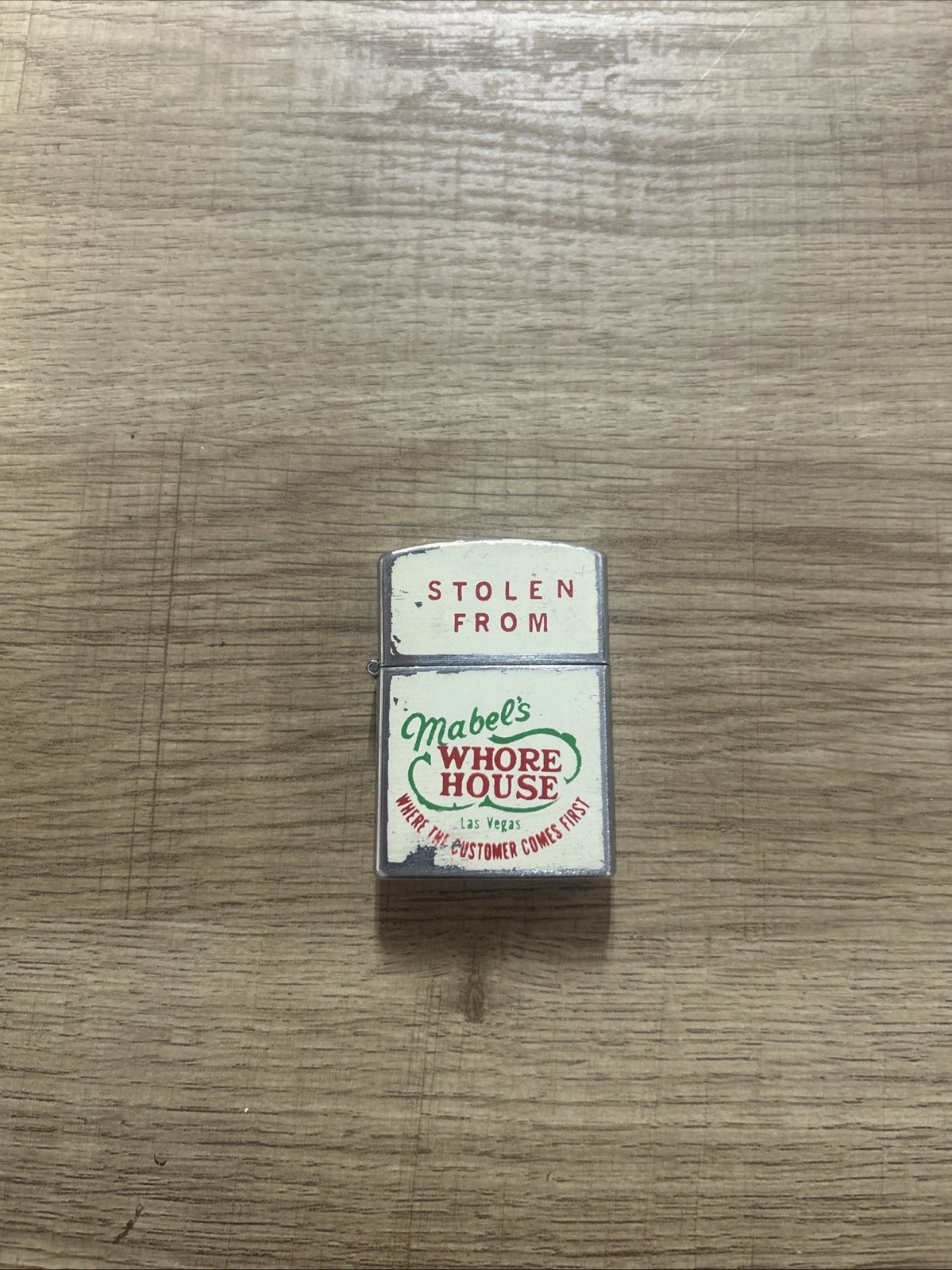 Stolen From Mabel\'s Whore House Vegas Vintage Nestor Japan Lighter