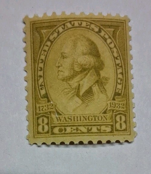 1932 George Washington 93 year old 8 Cent US Postage Stamp MINT 1932 George Washington 93 year old 8 Cent US Postage Stamp MINT