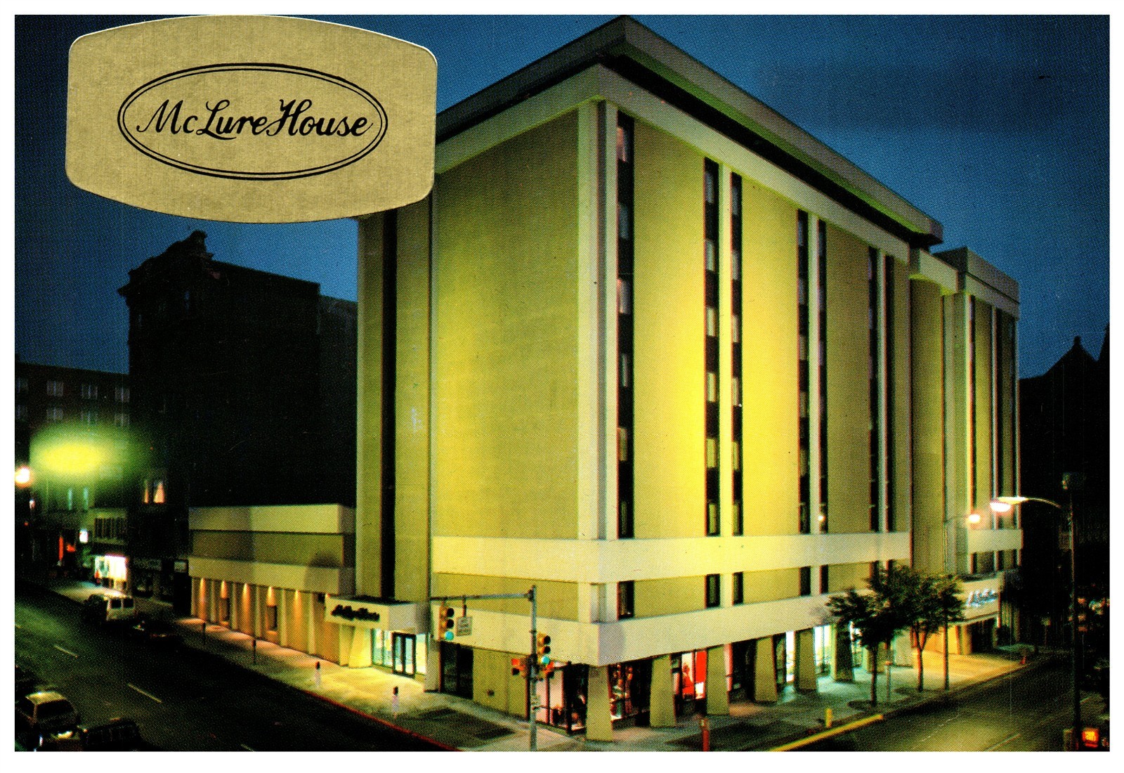 Vintage Postcard Wheeling McLure House Hotel Center City Location WV