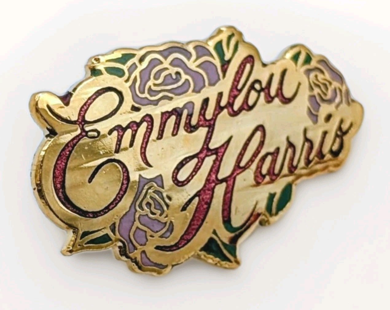 Vintage Emmylou Harris Enamel Pin Gold Country Music HOF 1984 Merch Limited 100 Vintage Emmylou Harris Enamel Pin Gold Country Music HOF 1984 Merch Limited 100
