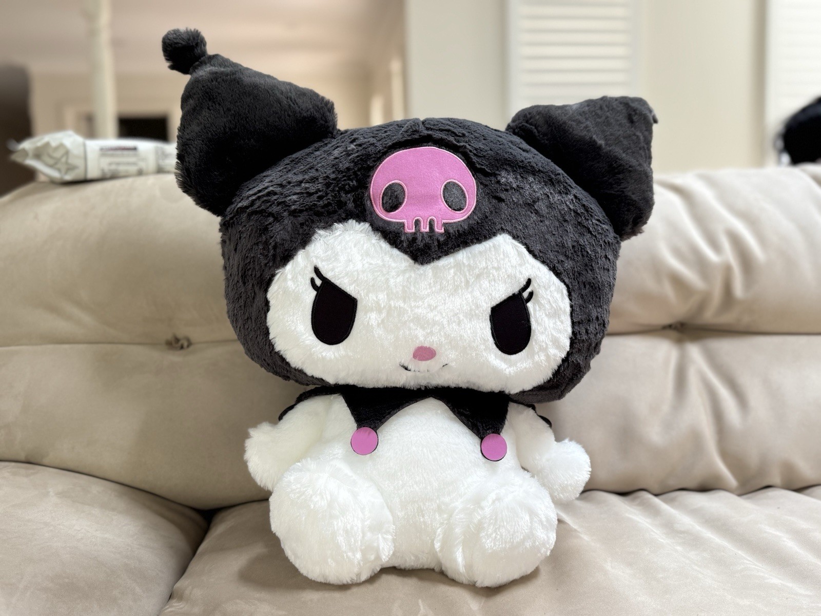 Brand New Sanrio Kuromi Fluffy Plushie Super Big 50cm Japan Authentic Licensed Brand New Sanrio Kuromi Fluffy Plushie Super Big 50cm Japan Authentic Licensed