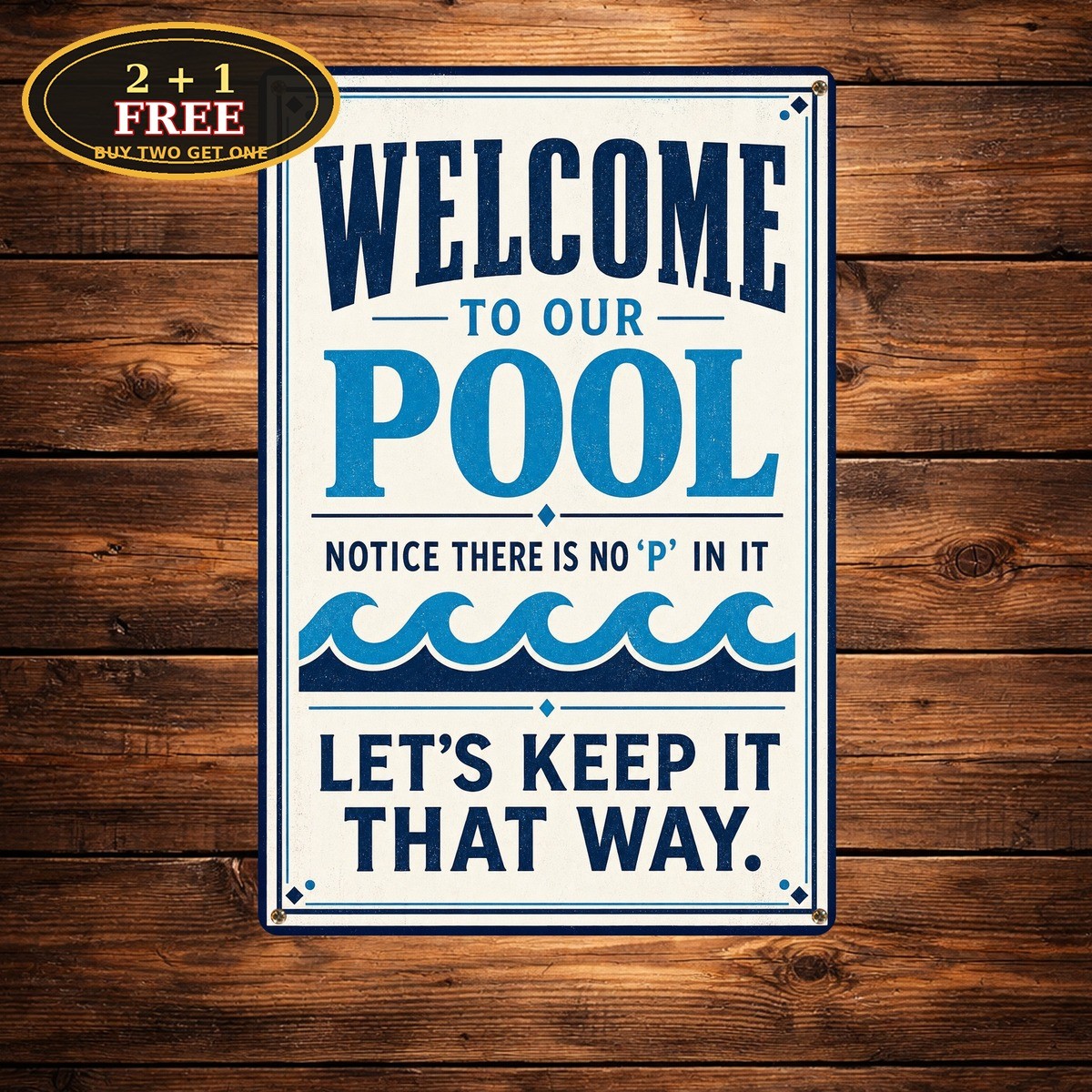 Funny Pee Pool Swimming Safety Metal Sign Vintage Outdoor Backyard Deck Decor