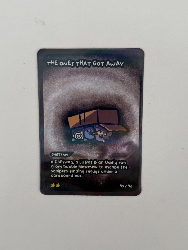 Poliwag, Rattata, Oddish Pokeedodles GAG TEAMS card \