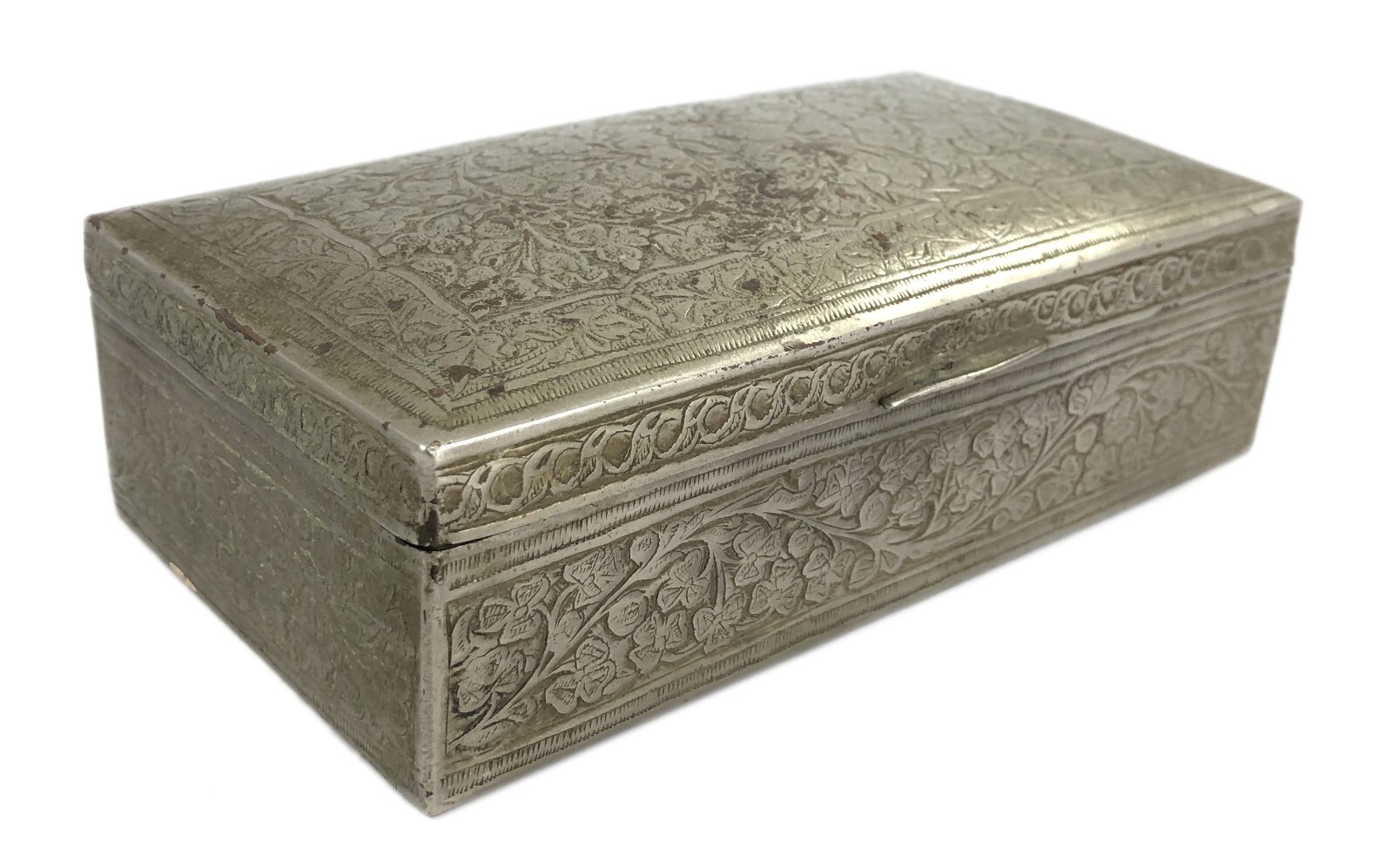 Awesome Engraved Brass Jewelry Storage Box Table Top Box Festive Decor. G7-1146