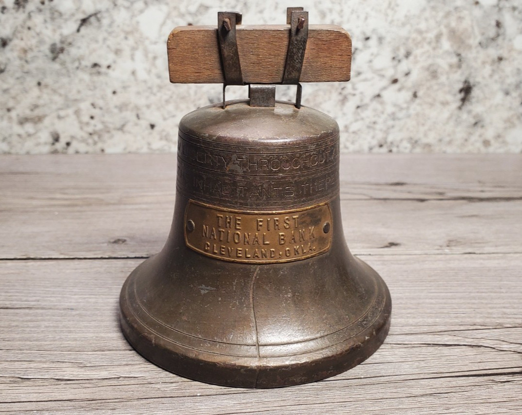 Vintage 1919 Liberty Bell Coin Bank Bankers Savings Cleveland OH Patented