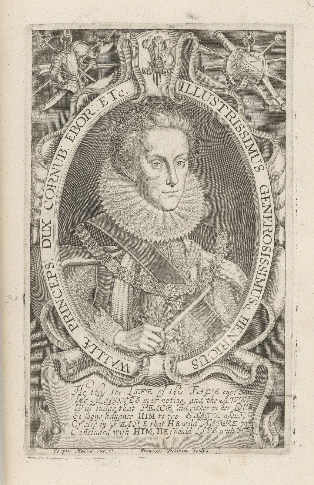 Henry Frederick Prince of Wales Vintage Engraving Portrait Reprint Wall Art