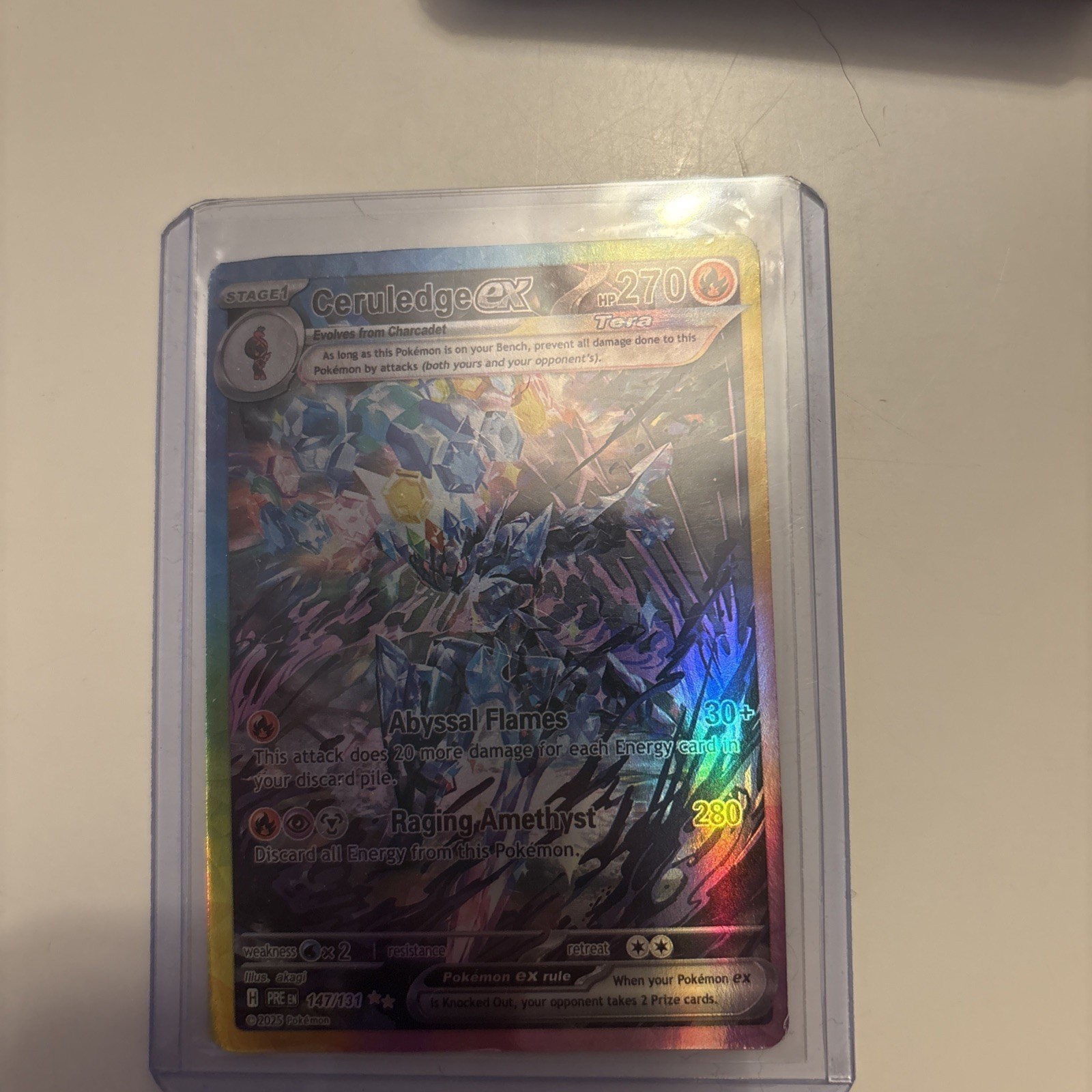 Ceruledge ex 2025 Pokemon Prismatic Evolutions Special Illustration Rare 147/131