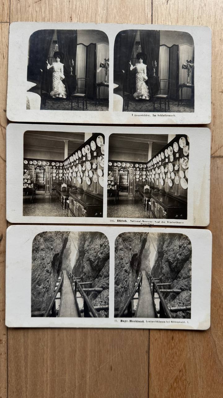 Antique, Stereo, New Photographic Society A. G. 1904-1906, 22 cards