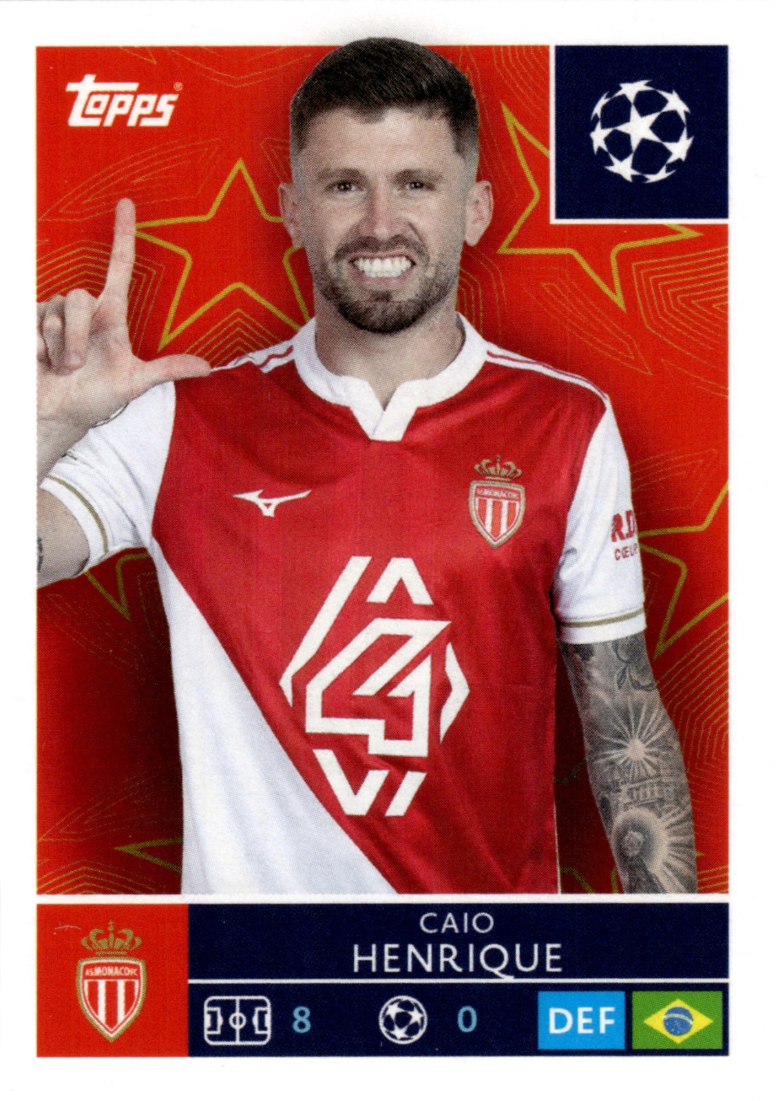 TOPPS CHAMPIONS LEAGUE 2025-26 2026 N.73 Caio Henrique AS Monaco
