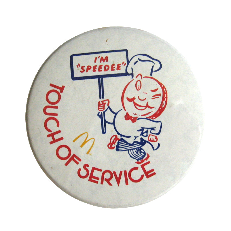 VTG McDonalds Speedee Touch of Service Crew Pin 3\ VTG McDonalds Speedee Touch of Service Crew Pin 3\