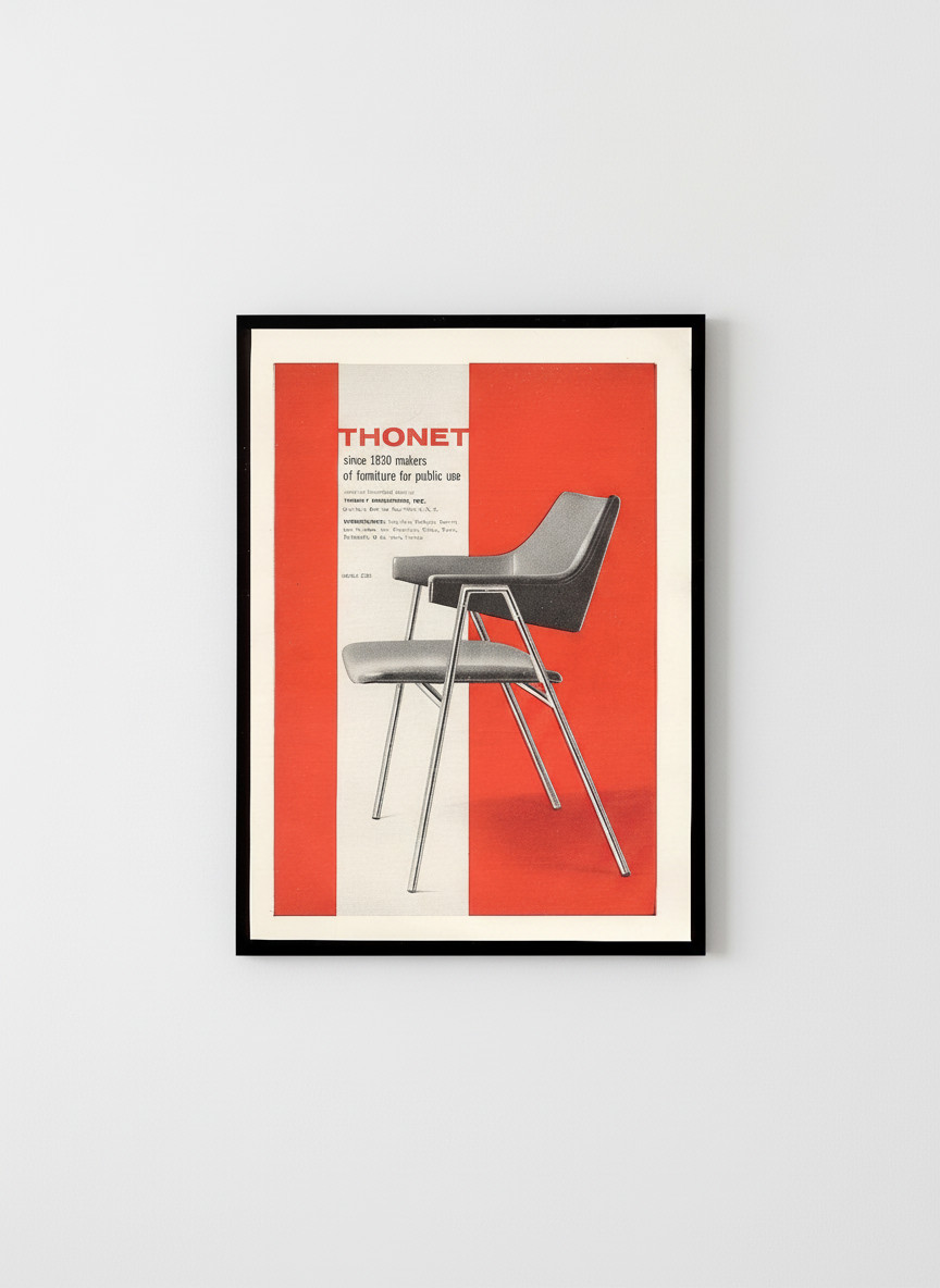 Thonet Furniture Advertising Poster - Retro Design - 24x36 Print