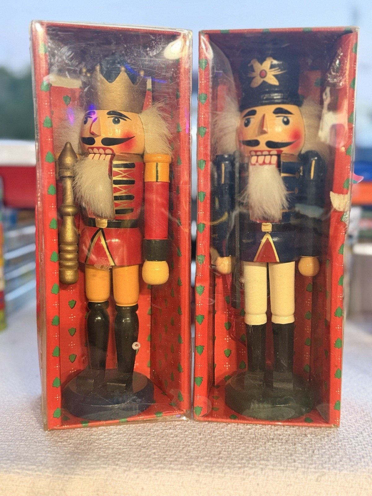 Two Vintage 90s Builders Square Christmas Nutcrackers Two Vintage 90s Builders Square Christmas Nutcrackers