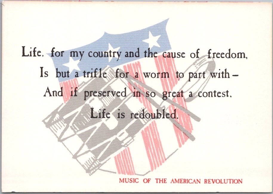 Vintage MUSIC OF THE AMERICAN REVOLUTION 4x6 Postcard \