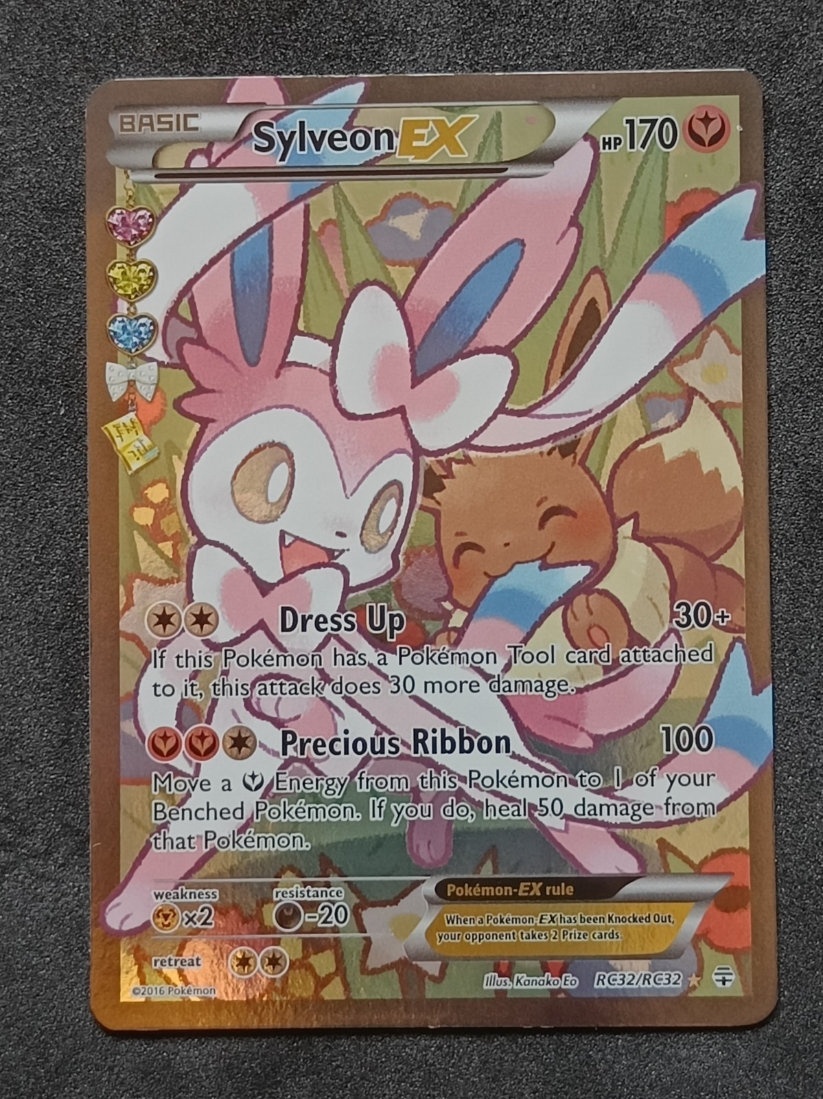 Pokemon TCG Sylveon EX RC32/RC32 Full Art Radiant Collection Generations Holo LP