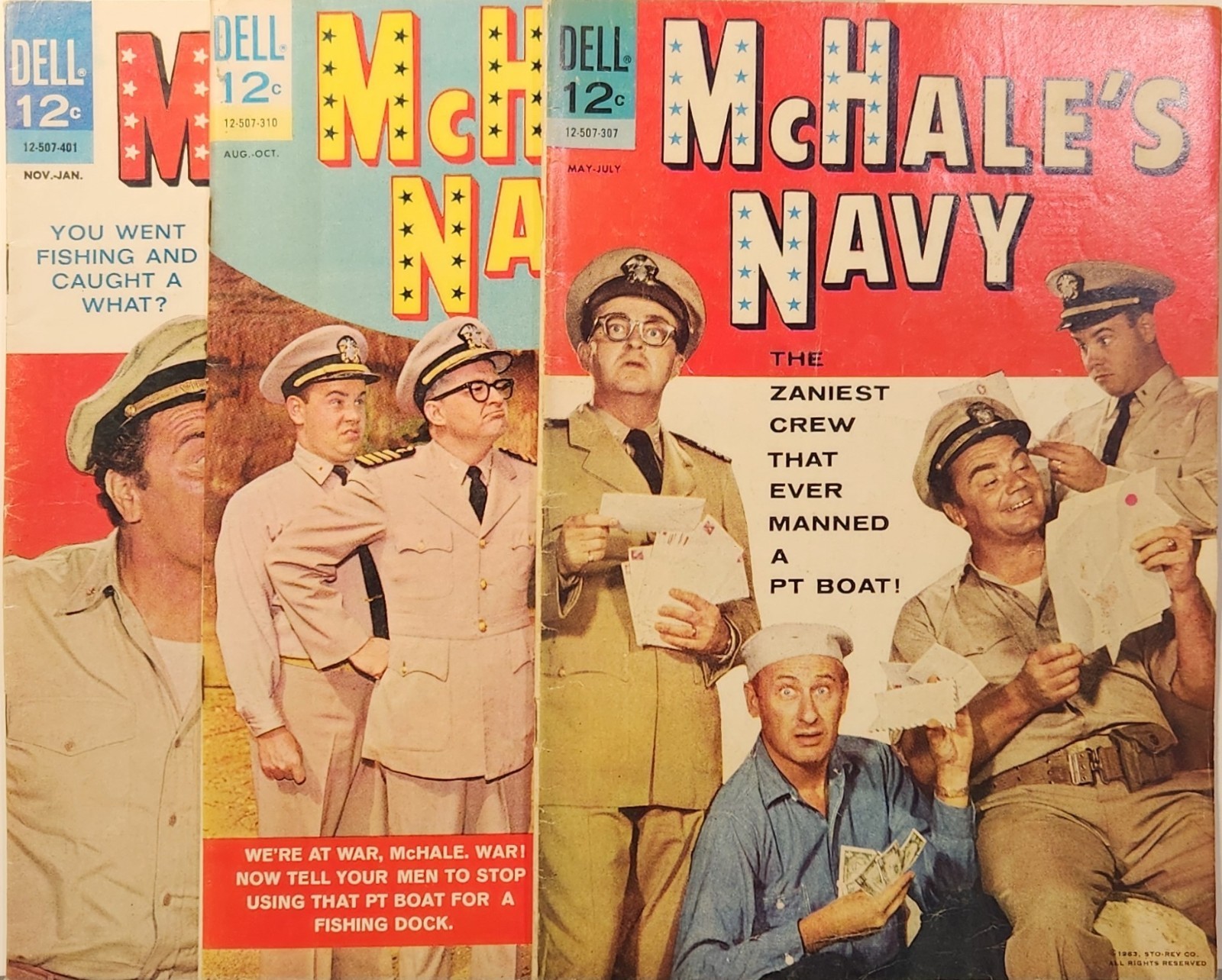 Mchale\'s Navy complete set lot 1,2,3 Dell Very High Grade 1963 TV RARE