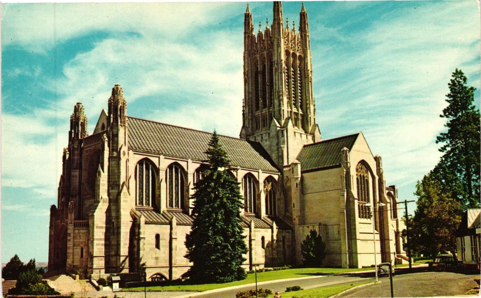 Vintage Postcard- The Cathedral of St. John the Evangelist, Spokane, WA