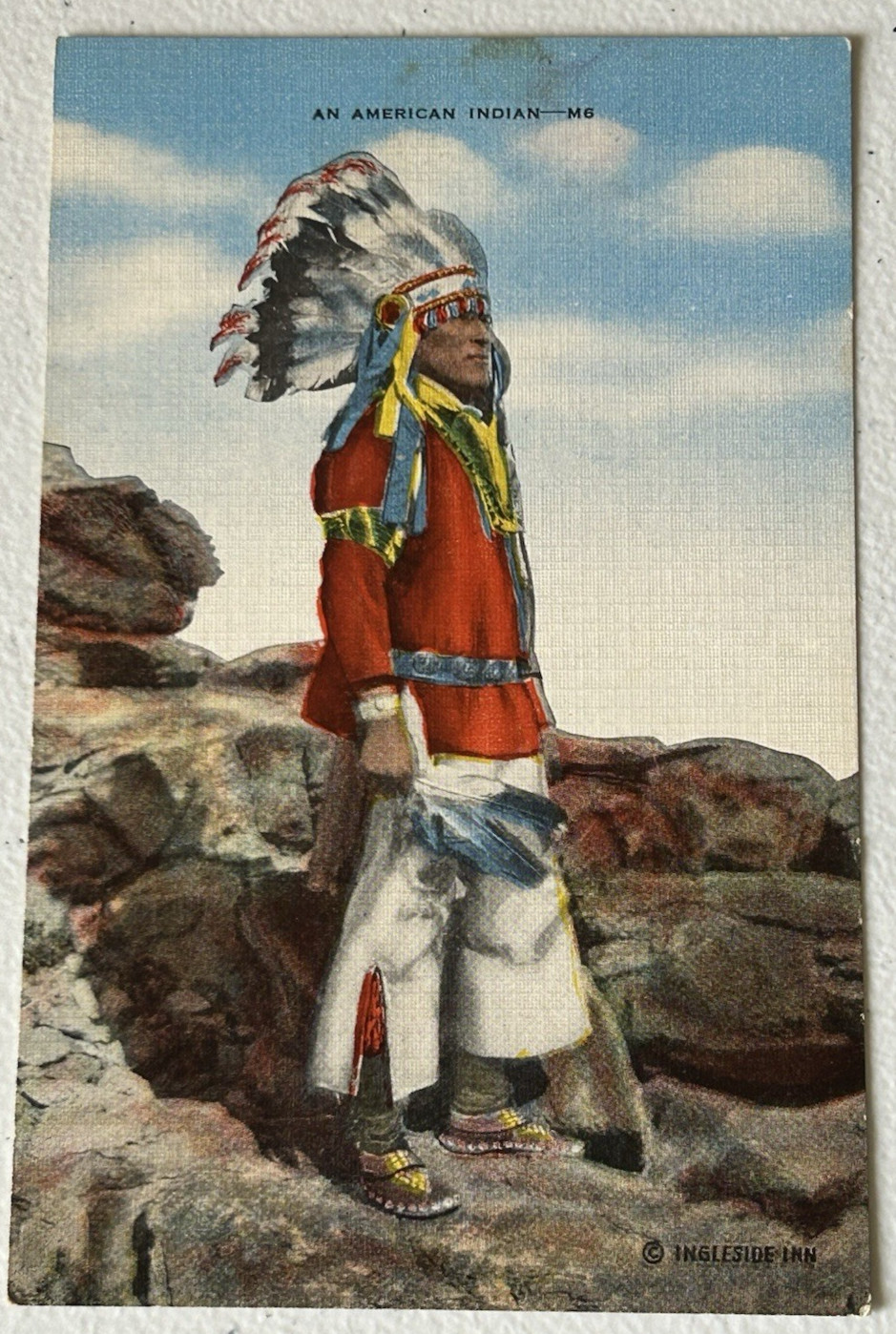 An American Indian Native American Vintage Post Card