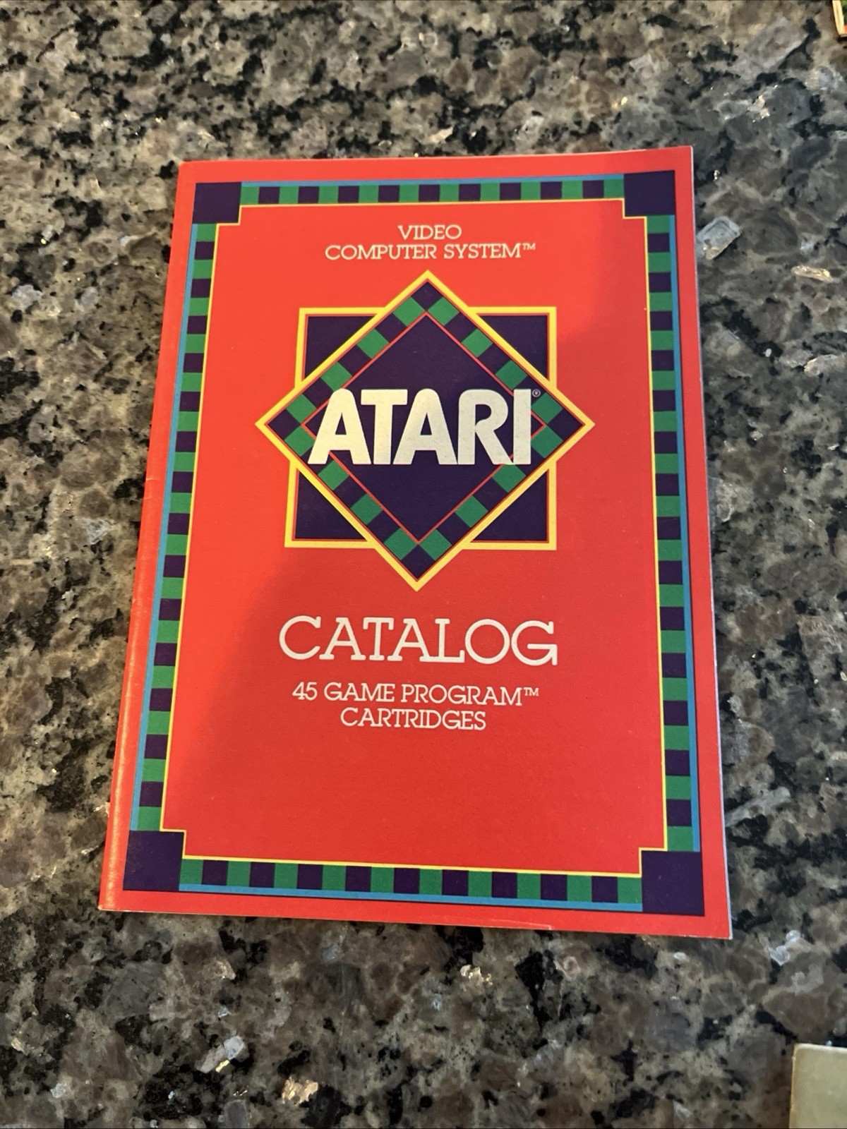 Original Vintage 1982 ATARI 2600 45 Video GAME PROGRAM CARTRIDGE CATALOG