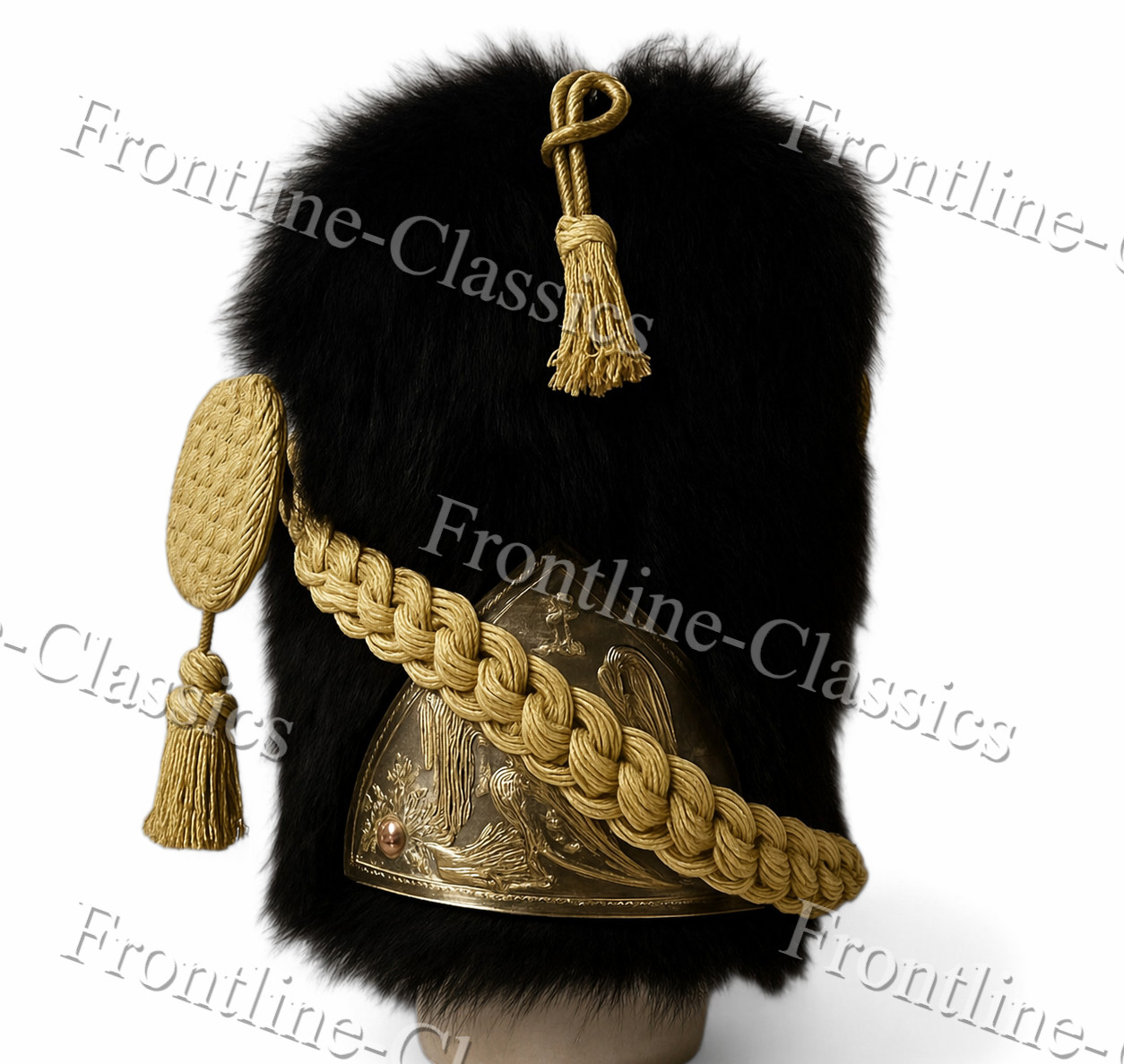 Napoleonic Guard Officer Shako Hat Bearskin Grenadier Infantry Historical Repro