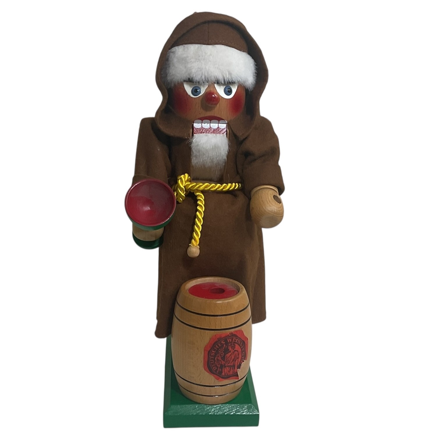 Vintage Steinbach Bacchus Monk Wine Maker Nutcracker S667 14” German Handmade Wi