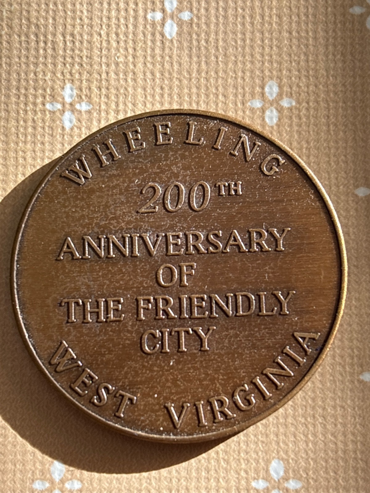 1769-1969 Wheeling, West Virginia Bicentennial Medal Token Coin - Bronze