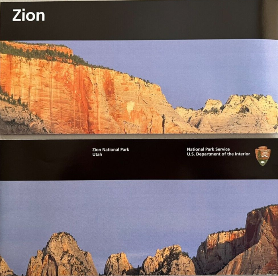 Newest ZION NP - Utah   NATIONAL PARK SERVICE UNIGRID BROCHURE/MAP   GPO 2025