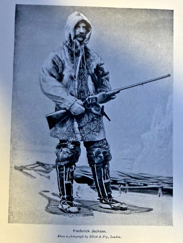 1896 Vintage Illustration Frederick Jackson Arctic Explorer