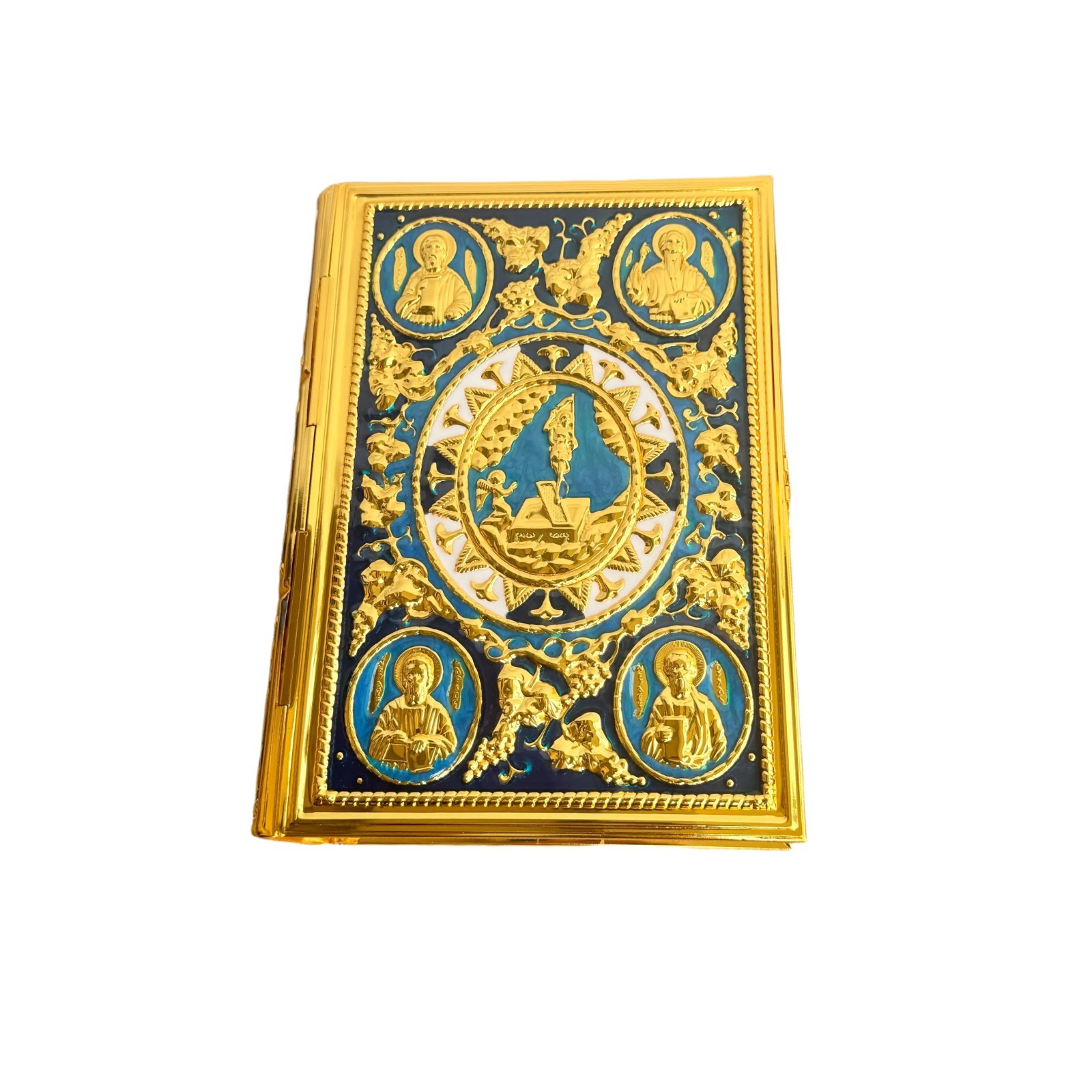 Orthodox Enamel Gospel Cover Blue Apostle Icons Perfect Religious Church Gifts