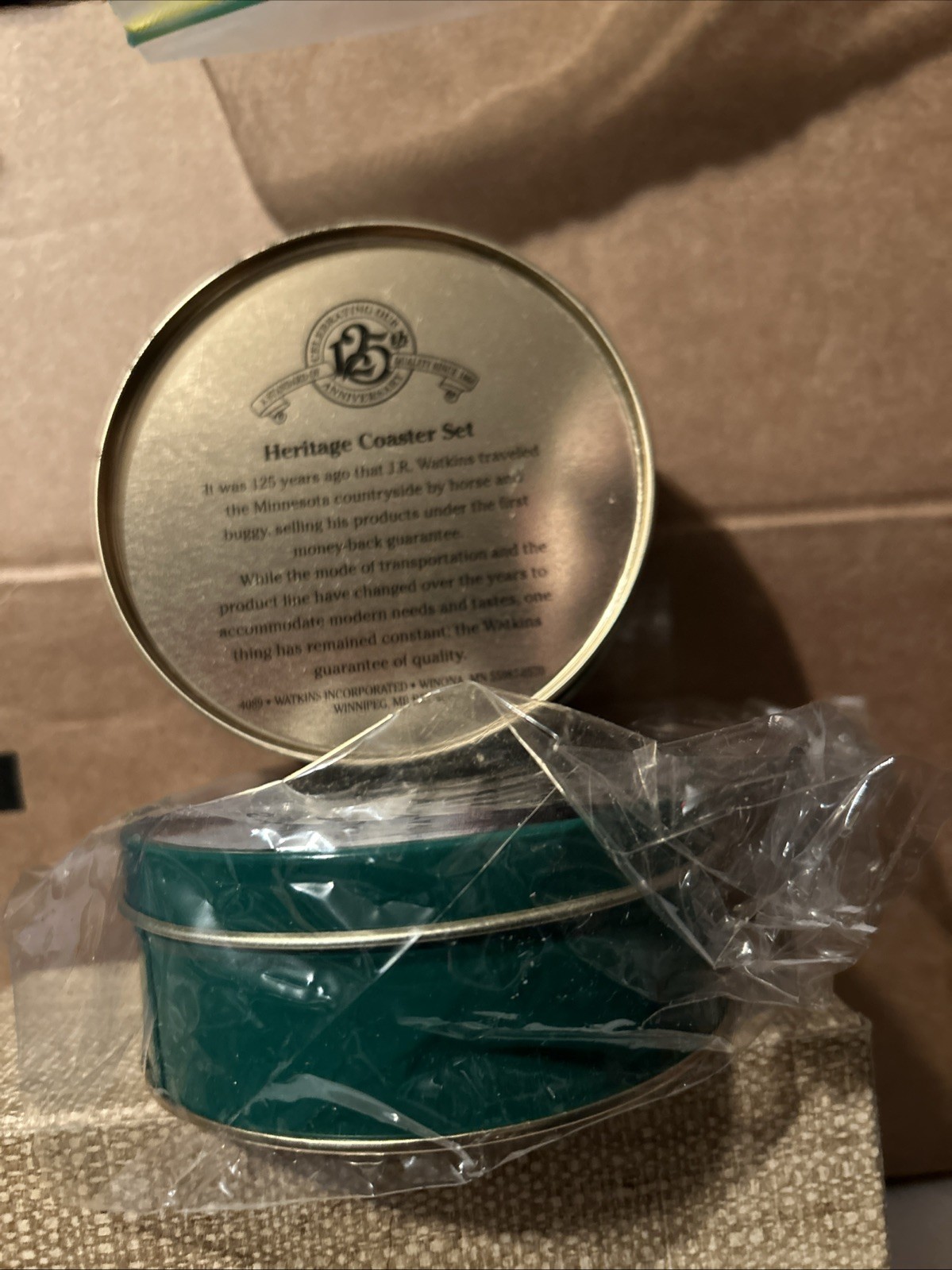 Watkins 125th Anniversary Heritage Coaster Set (6 Coasters In Tin)