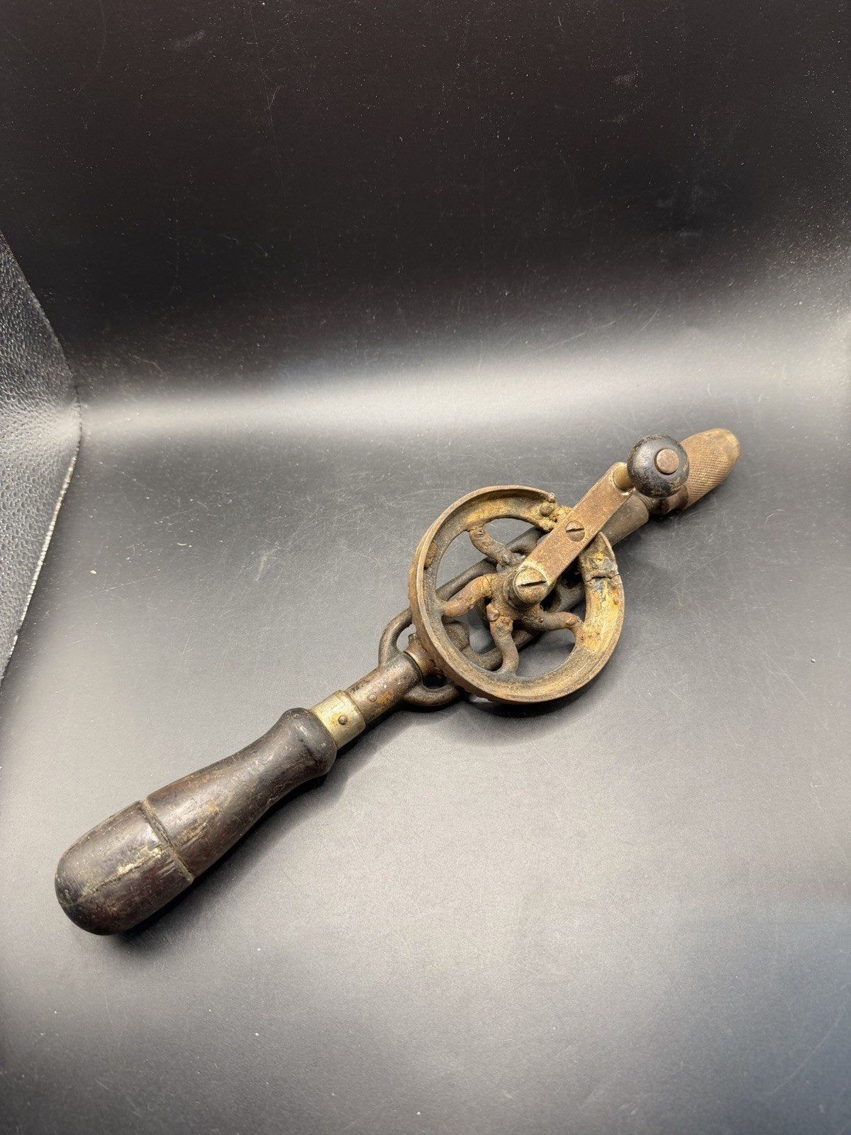 Vintage Antique Millers Falls No 1 Egg Beater Hand Drill with Bits USA