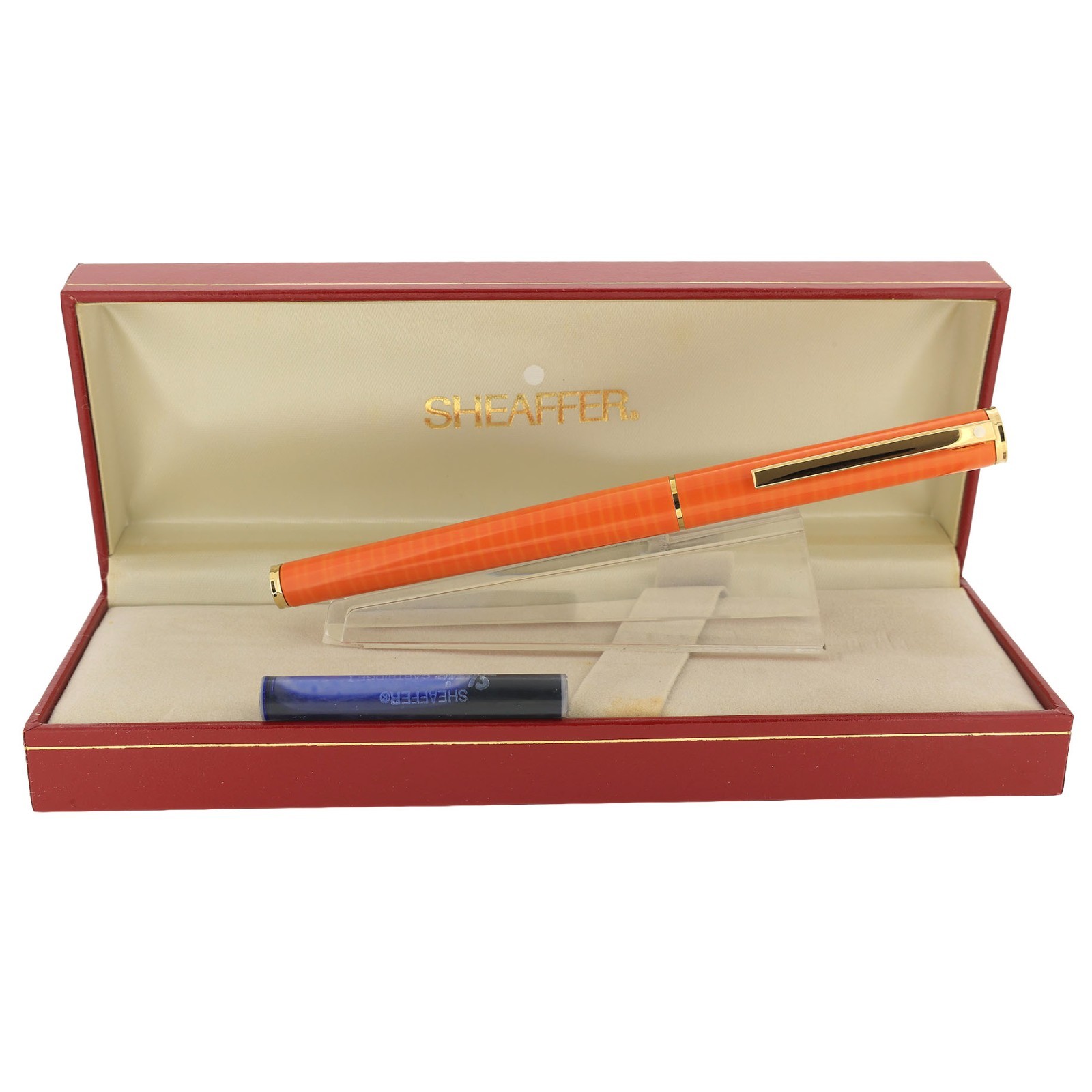 NEW OLD STOCK 1993 SHEAFFER FASHION II CADMIUM YELLOW FOUNTAIN PEN NEVER INKED