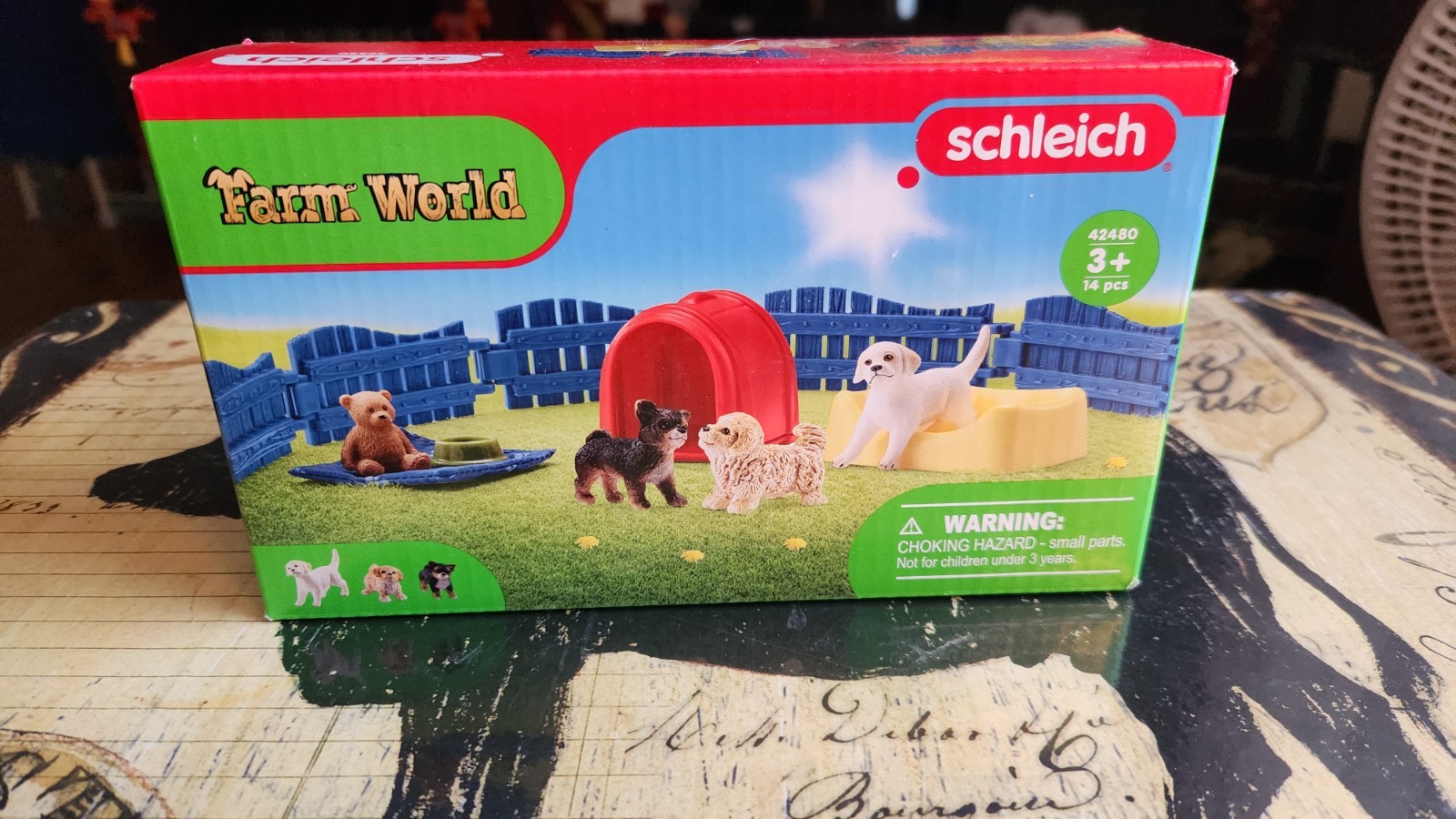 Schleich Farm World #42480. Puppy Pen. Brand New.