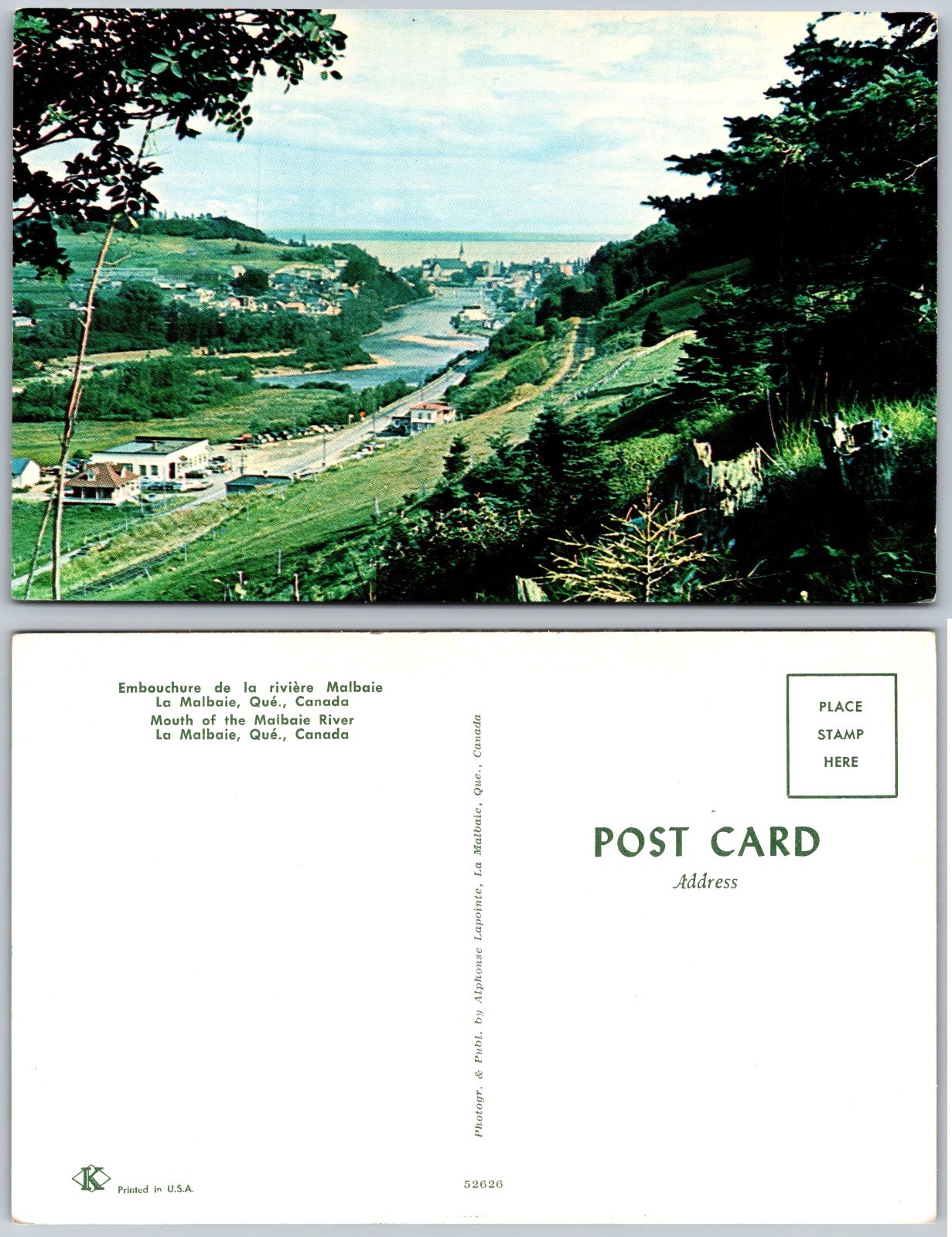 Mouth Of The Malbaie River La Malbaie Quebec Postcard