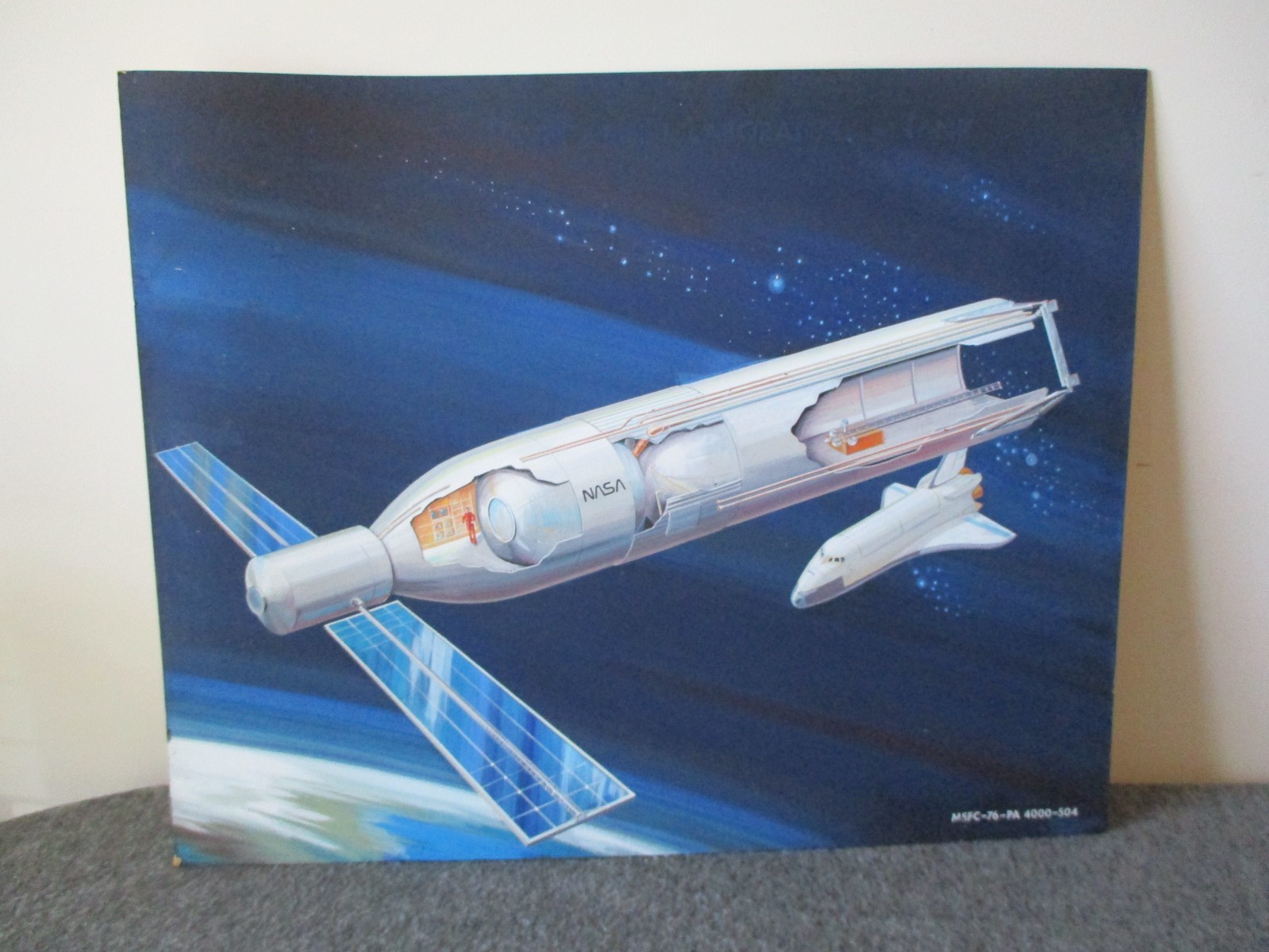 NASA GRUMMAN/MSFC CATALOGED # CONCEPT PAINTING-MANNED ORBITAL DVLPMT TANK *RARE*