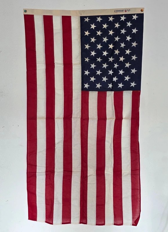 Vintage Dettra Everwear American Flag 3x5 100% Cotton Sewn Stripes USA