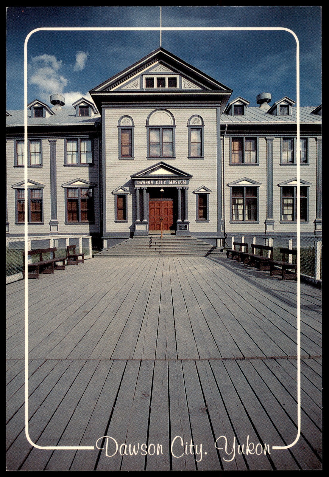 Vintage Dawson City Museum Yukon Postcard by Dexter Colour Canada