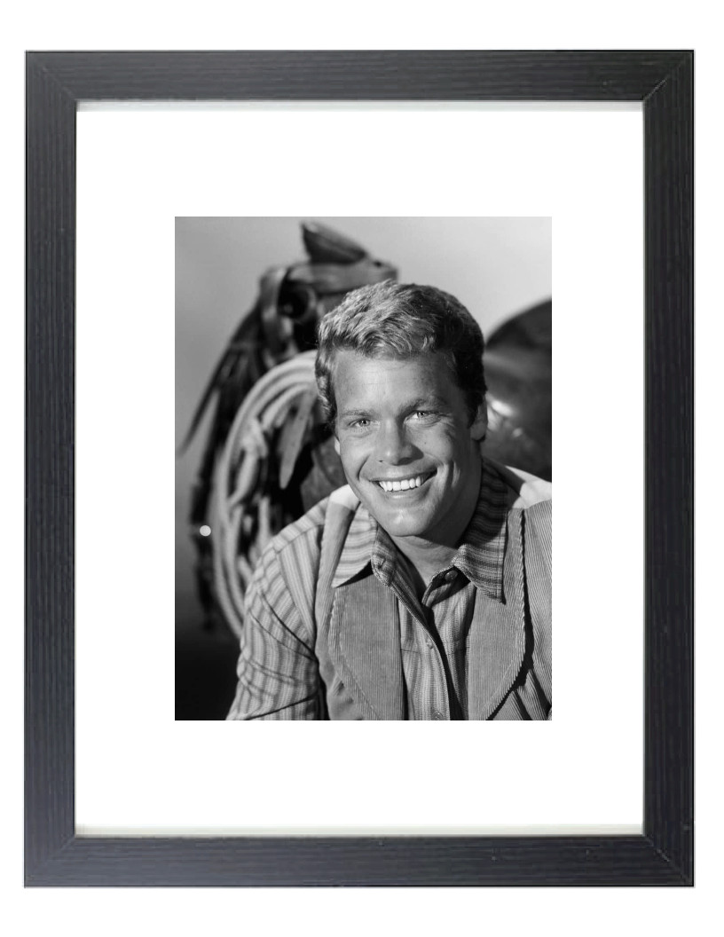 Actor Doug McClure Vintage Retro Classic Portrait Matted & Framed Photo Picture