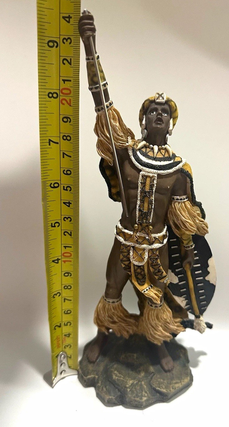 1998 Avery Creations African Legacy Maasai Warrior Figurine 8” Missing Base